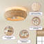 Ventilateur de plafond encastré en rotin 20 po Boho Coastal-2071502365-2071502339