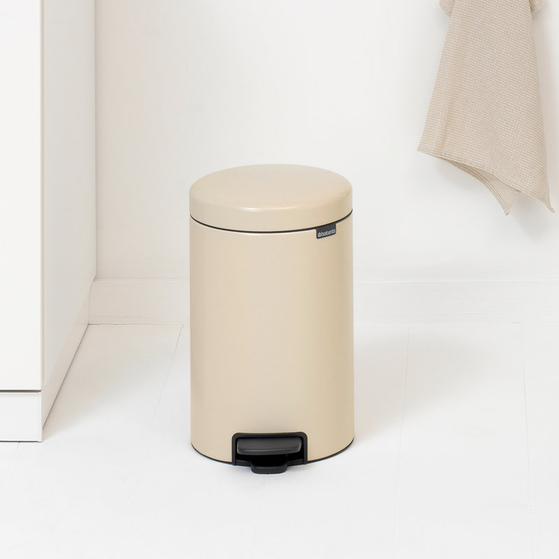Brabantia NewIcon 12 Litre Soft Closing Pedal Bin, Soft Beige