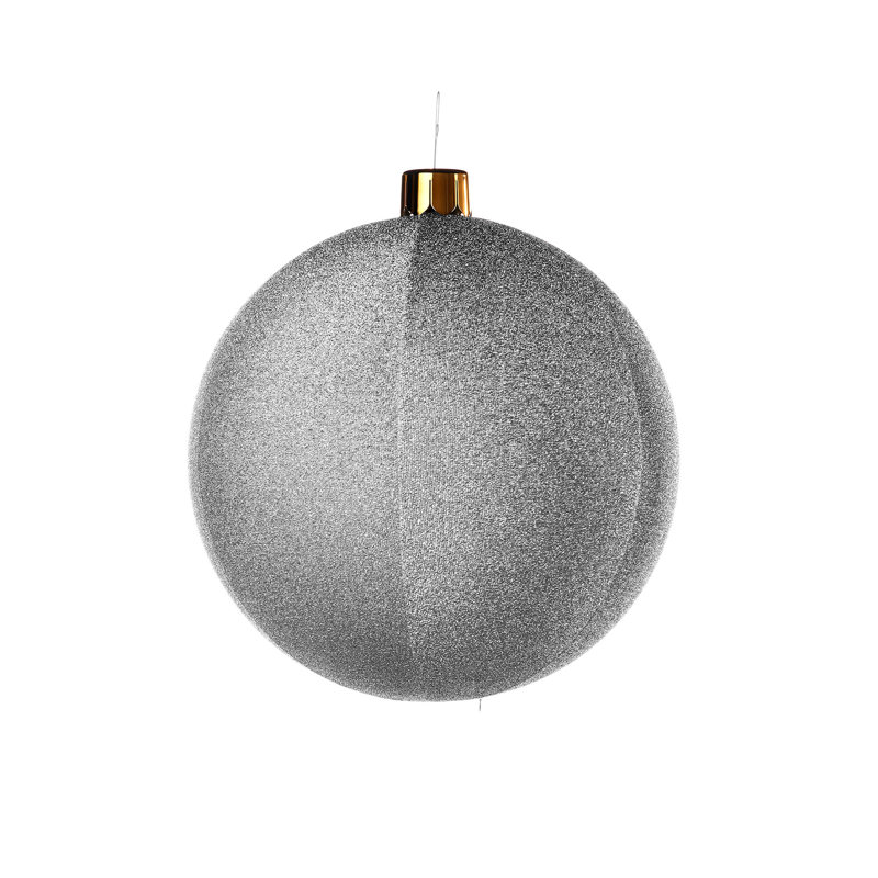 PVC Bauble, Silver, 66.04cm H x 66.04cm W x 66.04cm D