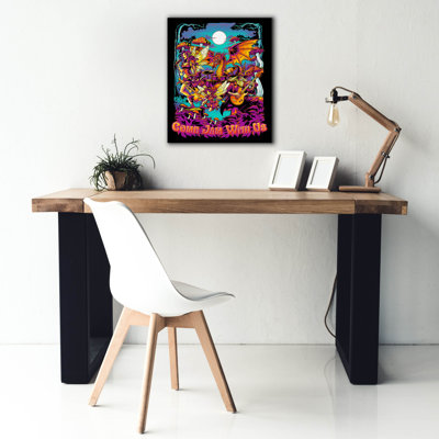  «Wizard, Fairy, and Dragon Band In The Woods» par FlyLand Designs, art mural sur toile, 20 po x 24 po