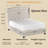Fabric Upholstered Bed,Tufted Headboard Adjustable Height Bed Frame-283896217-283896213