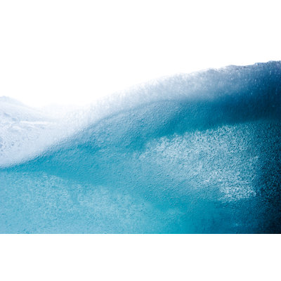 Blue Water Wave - Wrapped Canvas Photograph