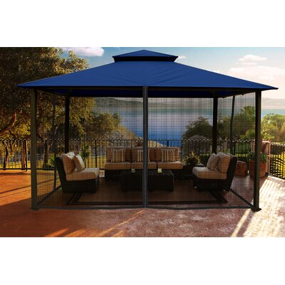 Barcelona 10 Ft x 12 Ft.  Aluminum Soft Top Gazebo with Mosquito Netting -  Paragon-Outdoor, GZ584NNK