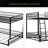 Floor Bunk Bed Frame With Ladder And Safety Guardrails, Easy Assemble-589330954-589330953