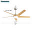Ventilateur de plafond moderne de 52 pouces avec lumière DEL à intensité variable et télécommande 5 pales en ABS 3 couleurs
