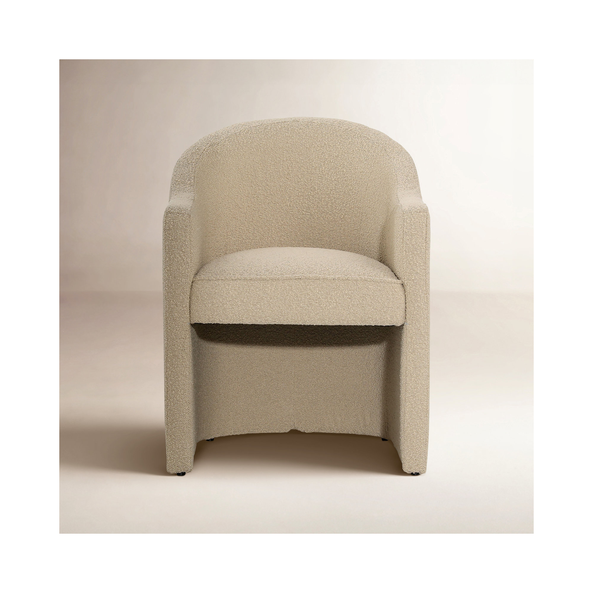 Alvera Boucle Dining Chair, Sand
