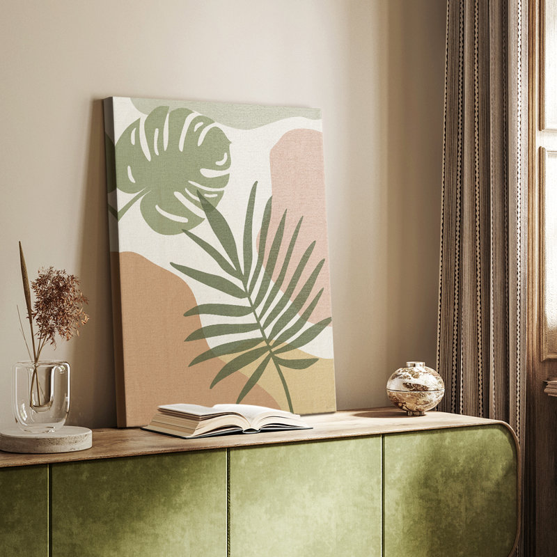 Palmier Mid-Century I - galerie Cavas, H 18 po x l 12 po