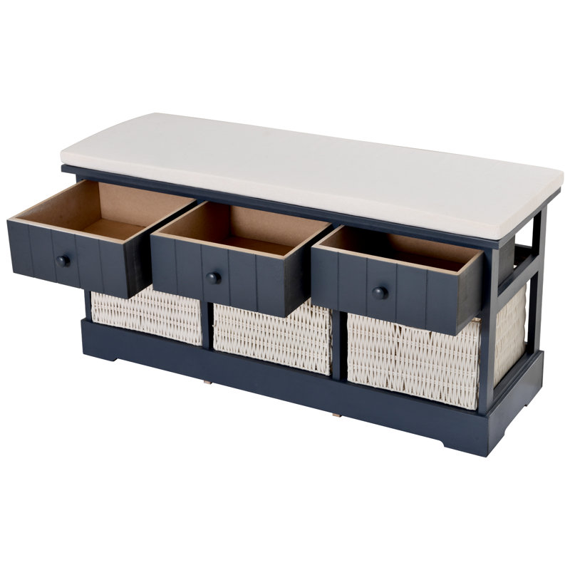 Abhinav Upholstered Bench with Drawers