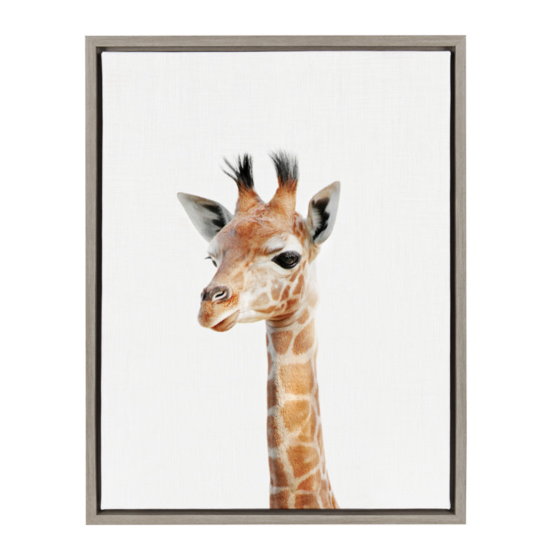 "Animal Studio Giraffe" par Amy Peterson, reproduction d'art sur toile encadrée