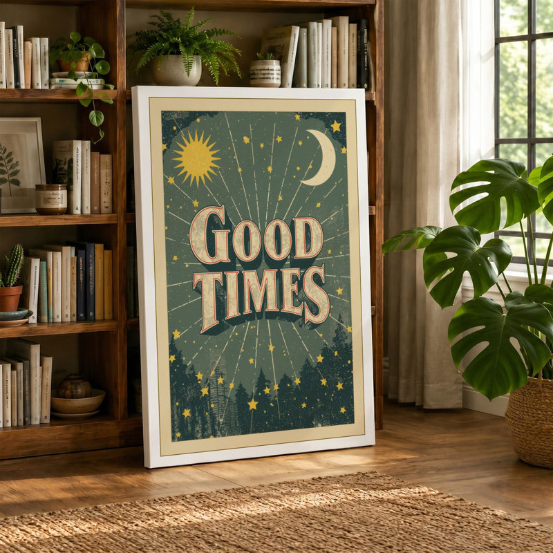 Good Times Retro - Wrapped Canvas, 36x24 - 91.4 x 61.0 cm, White Border