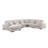 Nadine 155.5"W Beige Corduroy Modular Corner Sectional Sofa With Left-Facing Chaise-1613018931