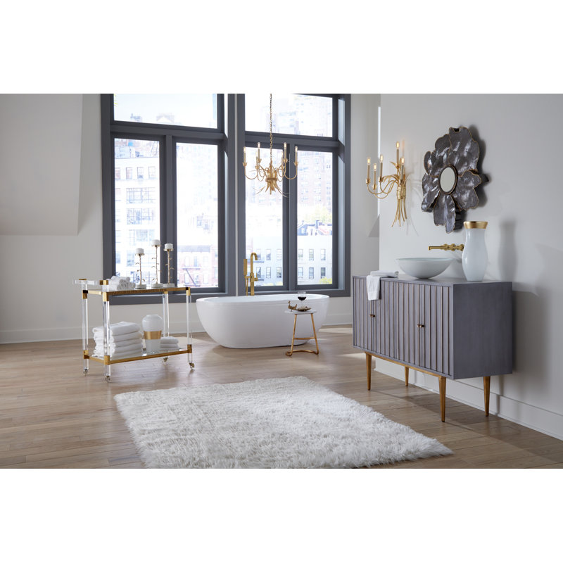 Boulevardier Bar Cart, Gold/Black