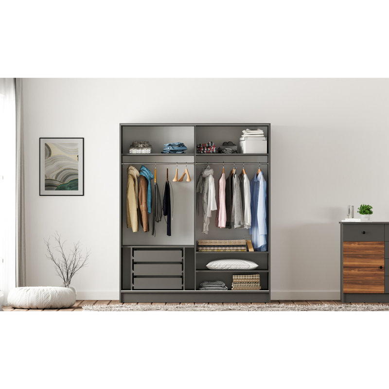 Davidenko 2 Door Manufactured Wood Wardrobe