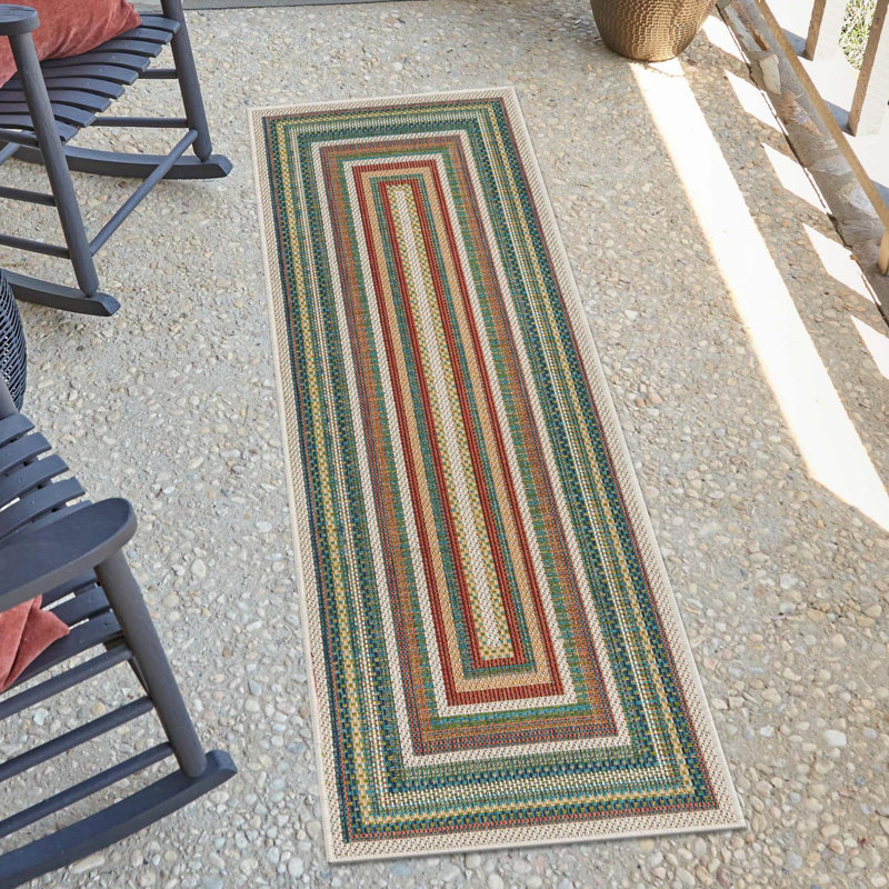 Lucidia Geometric Indoor / Outdoor Rug, Runner 2'7" x 13'1"