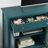 65" TV Console/ Storage Buffet Cabinet/ Sideboard With Glass Door And Adjustable Shelves/ Console Table/ Teal Blue