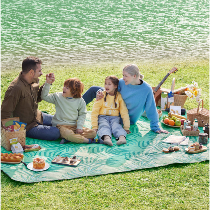 200x300cm Polyester Picnic Blanket, Green