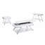 Table de canapé blanche de style contemporain avec finition ultrabrillante