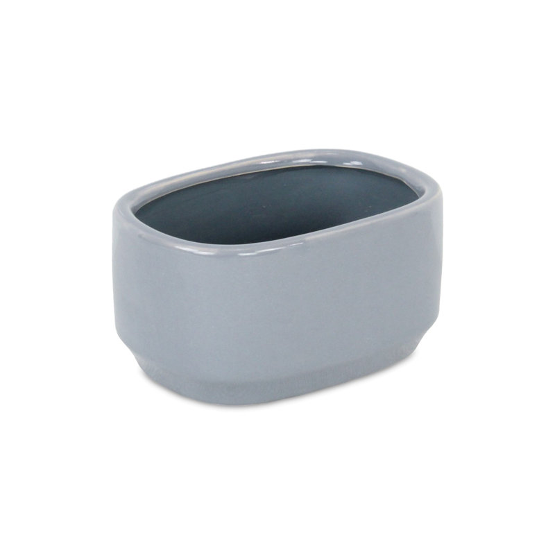 Pot en céramique Lytchett, H 4 pi x l 7,5 po x P 5,25 po, gris