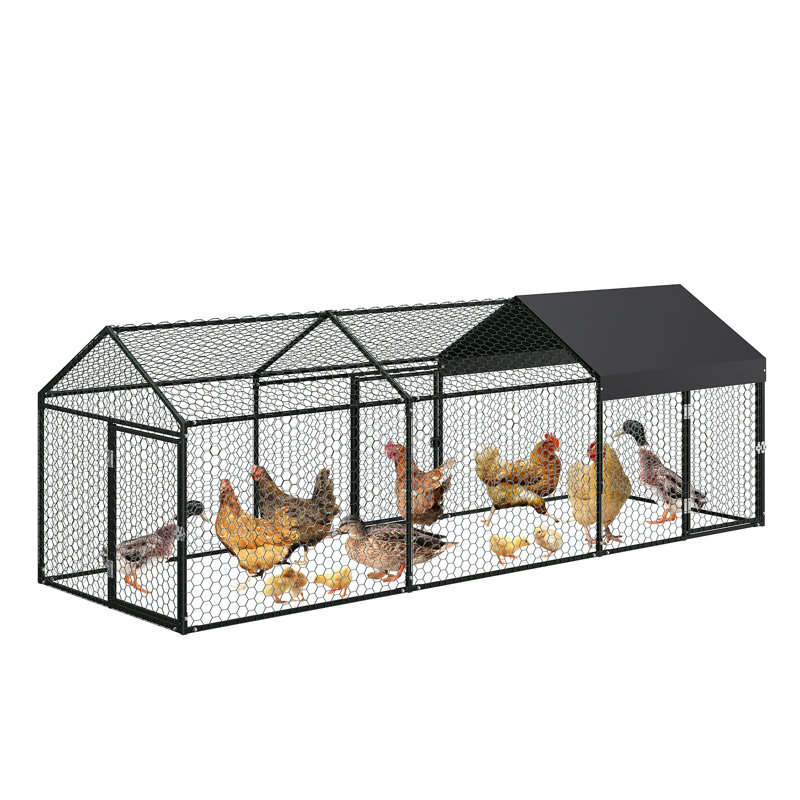Chicken Run, Matte Black, 100cm H x 100cm W x 300cm D