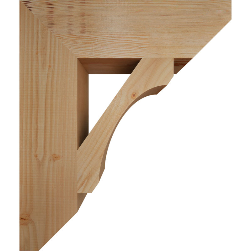 Support en bois / corbeau, Douglas (lisse), H 26 po x l 5,5 po x P 22 po