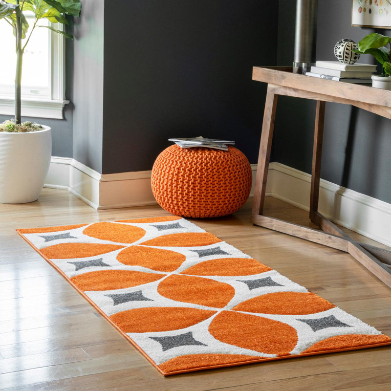 Eckert Geometric Hand Woven Area Rug, Runner 76 x 305cm