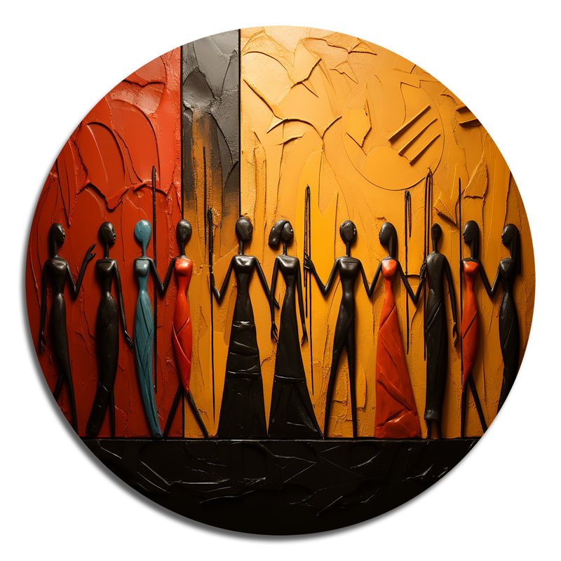 Art tribal africain, rythmes tribaux, H 16 po x l 16 po