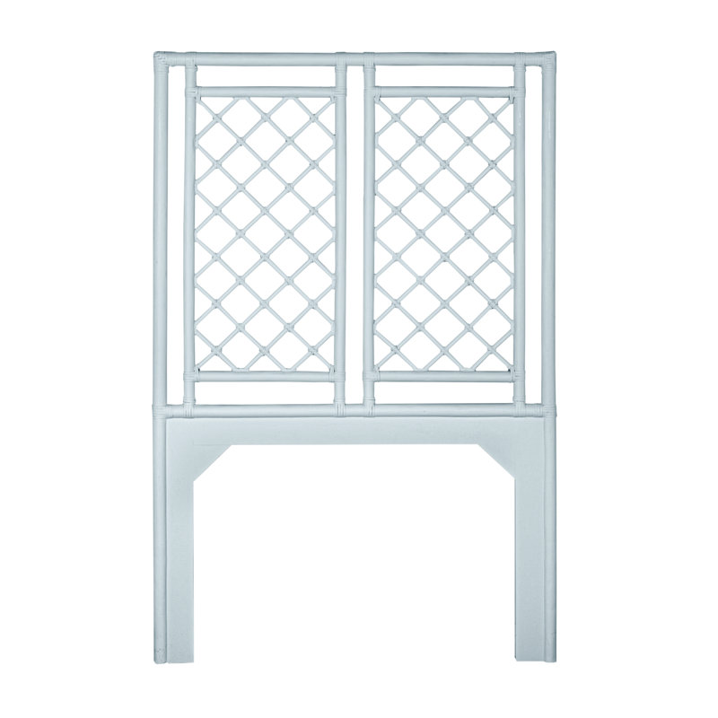 X & Diamond Low Profile Standard Bed, Twin, Light Blue