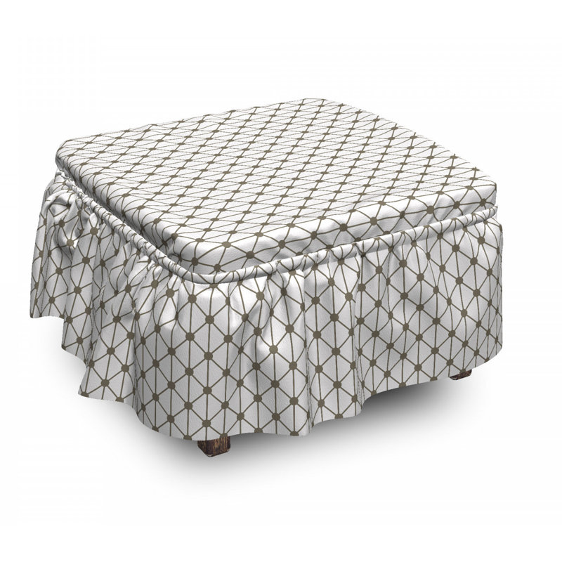 Housse pour repose-pieds à coussins carrés, Motif7