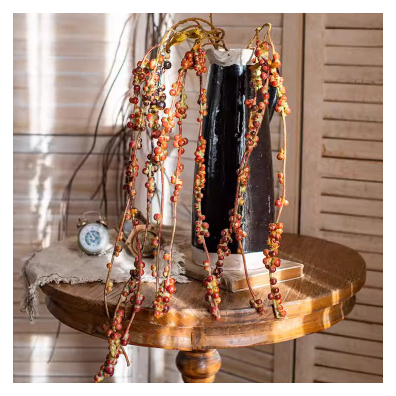 Branche de fruit artificiel 42,5 po, 1, Rouge-vert