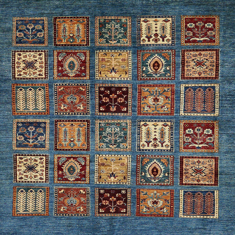 Abstract Indoor Rug, Square 4'