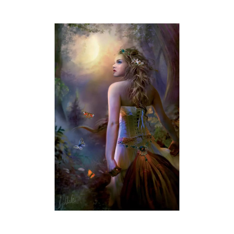 Moon Called 1 Piece Wrapped Canvas Wall Art, 20.32 cm H x 30.48 cm W