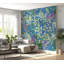 Murale botanique pelez et collez Christopher - Bleu jardin printanier-106566840