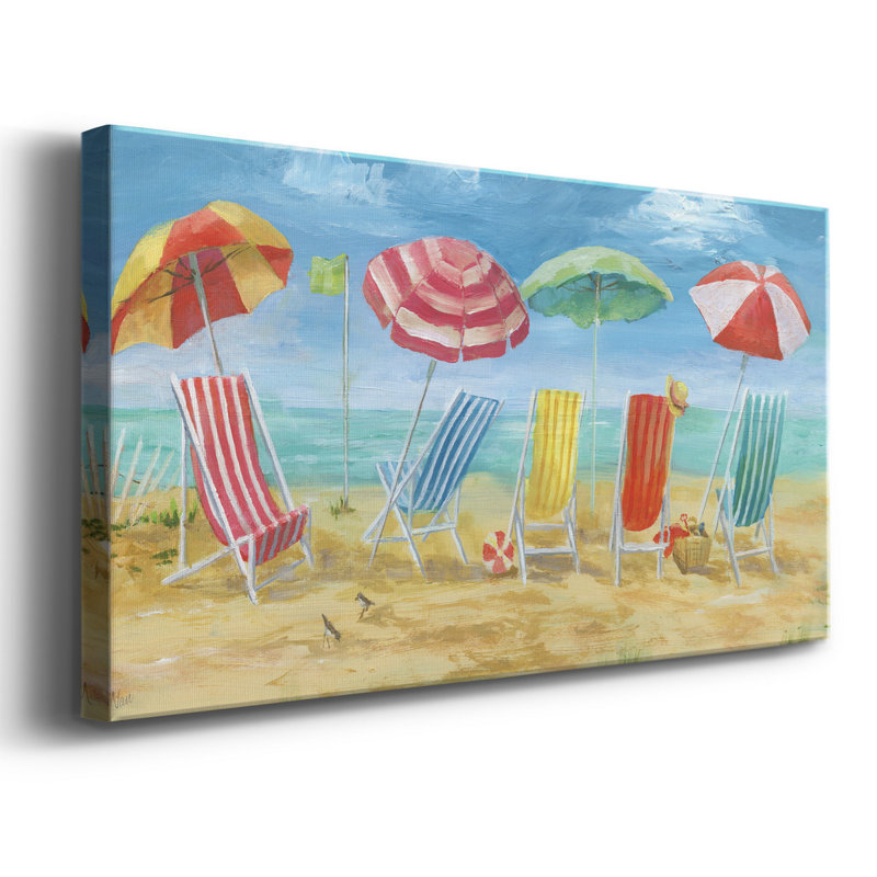 " Bright Beach Chairs ", 16" H x 8" W x 1" D