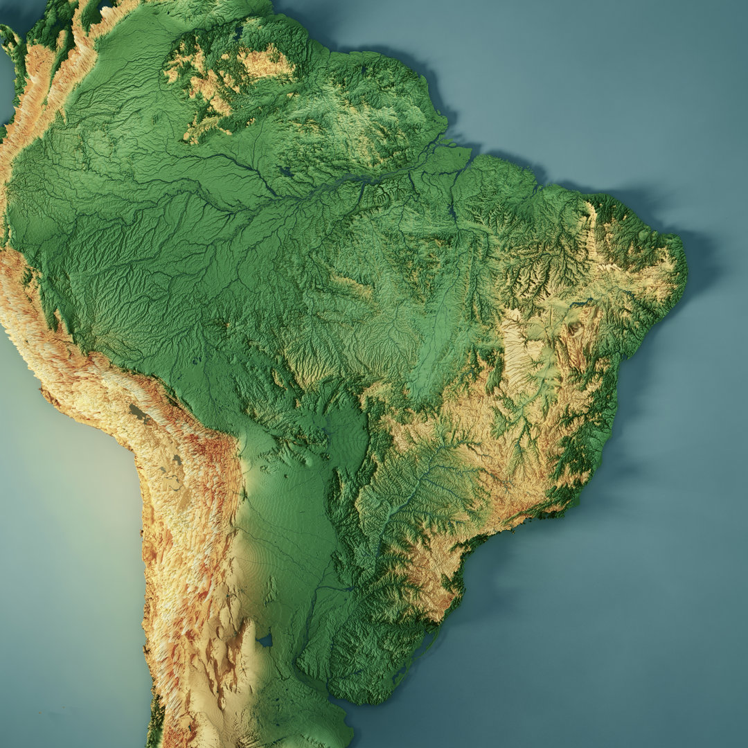 Brasilien 3d Render von FrankRamspott - Leinwand Kunstdrucke