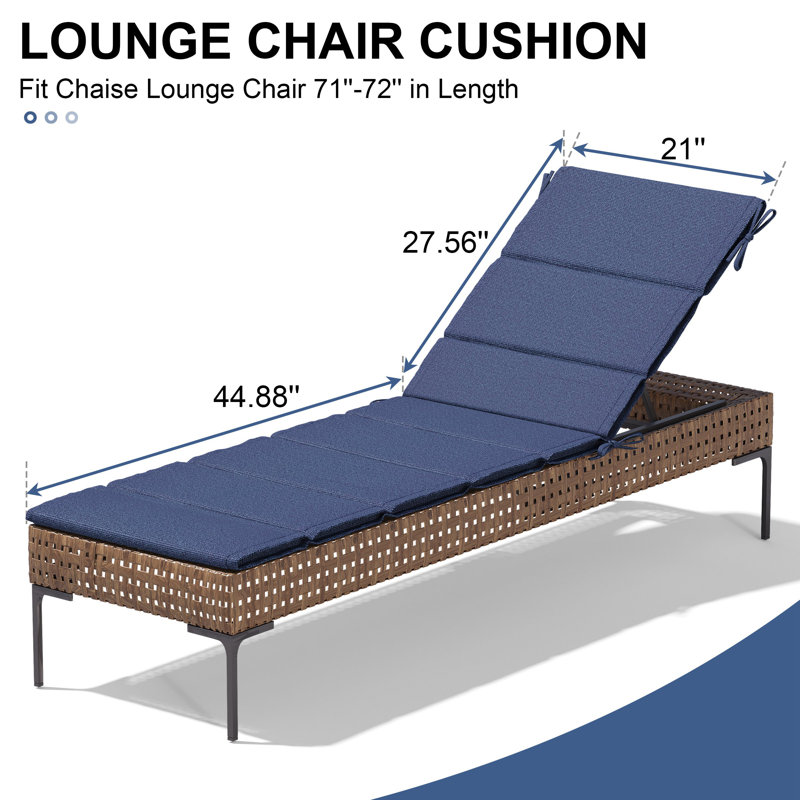 Coussin de siège / dossier d'extérieur Latitude Run®, Bleu ciel, L 21 po x P 72 po