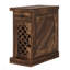 Table de bout étroite avec tiroir et armoire Rustic