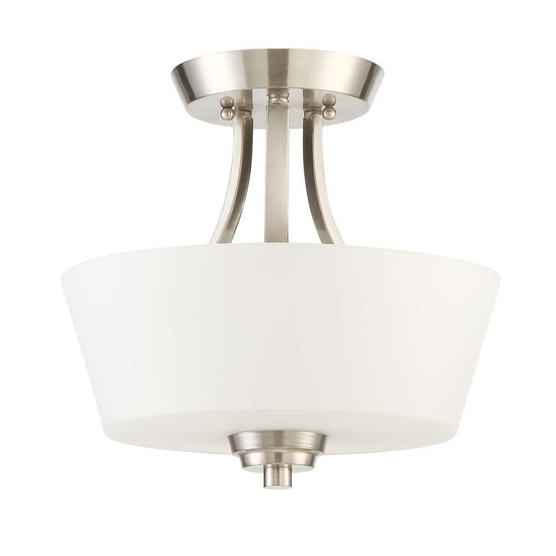 Colfax Semi Flush Mount, Brushed Polished Nickel