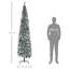 Arbre de Noël artificiel mince enneigé et enneigé 9 pi de hauteur avec branches réalistes et 1014 pointes HOMcom