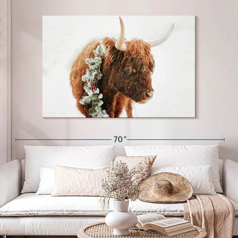 Brampt Christmas Cow, 34" H x 51" W