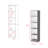 Sutton Slim Bookcase with Modern 5-Shelf Design-1904028579-1888429275