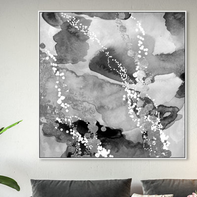 «Abstract Even More Love Silver», reproduction d'art graphique sur toile