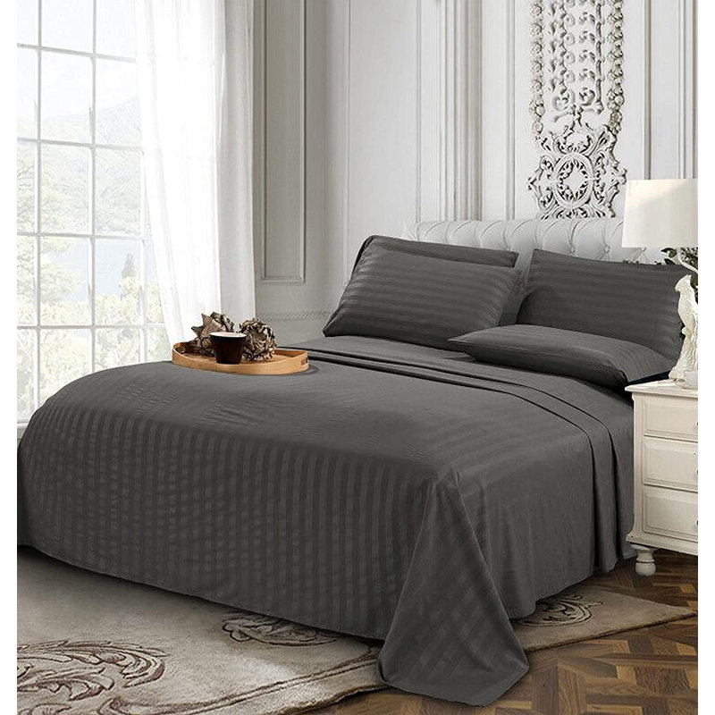 Microfiber Sheet Set, California King Sheet,Fitted Sheet + 2 Pillowcases, Gray