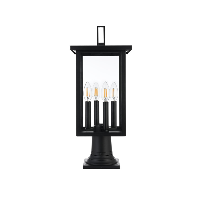 Lampadaire extérieur noir Marshall de 9 pouces