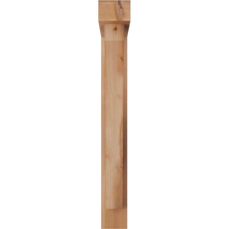 5 1/2"W x 32"D x 44"H Thorton Block Smooth Bracket w/ Offset Brace, Western Red Cedar, 44 x 32