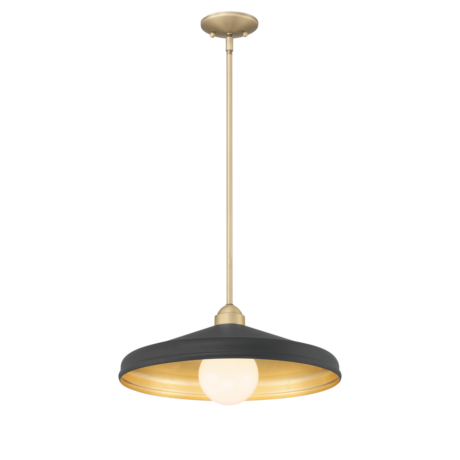 Delilah 18" W Dome Pendant, Black