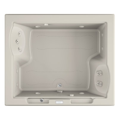 Fuzion® 71.75" x 59.75" Drop in Combination Bathtub with Chromatherapy and Whisper