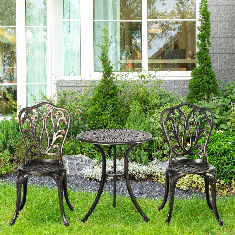 Abbot 2 - Person Patio Dining Set with Round Table