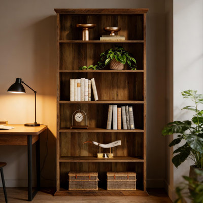 Storage Cabinet,Farmhouse Style Display Shelves,Spacious Bookshelf