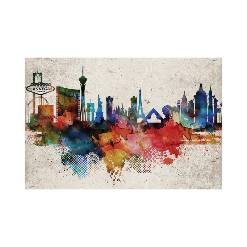 Las Vegas Abstract - Wrapped Canvas Print, 20.32 cm H x 30.48 cm W