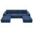 110*72" Modular U Shaped Sectional Sofa with Ottomans,No Assembly Required-963219025